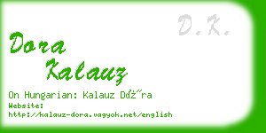 dora kalauz business card